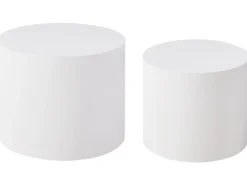 Set di 2 tavolini da caffè MANTI Bianco