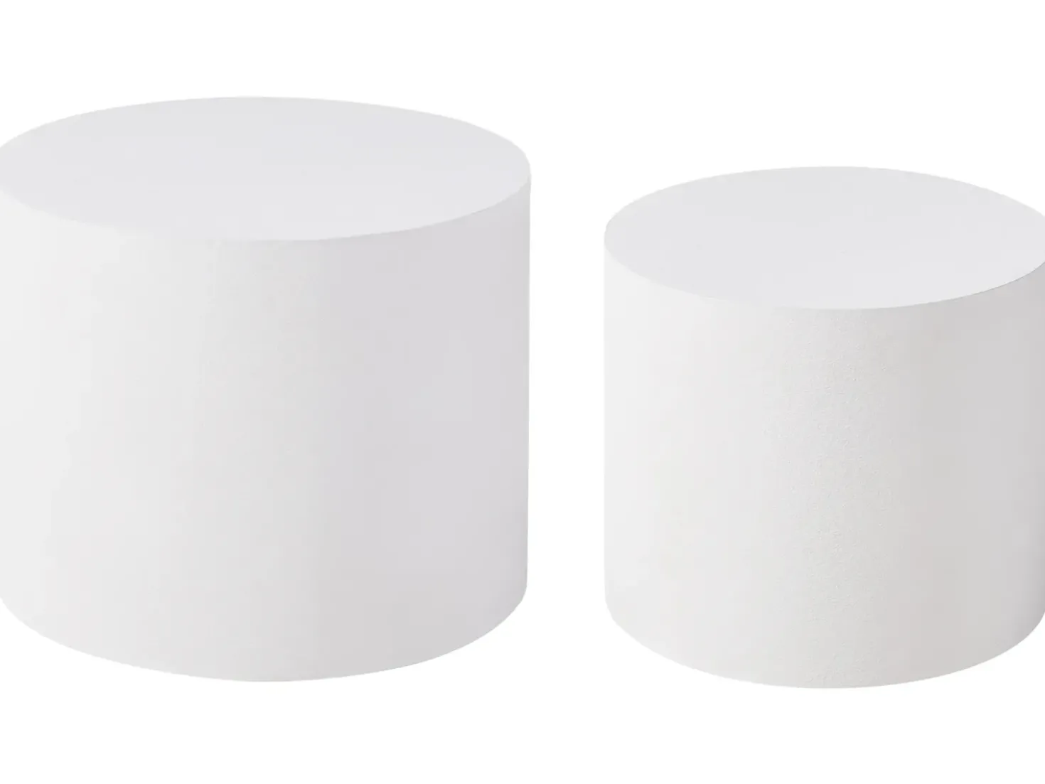 Set di 2 tavolini da caffè MANTI Bianco