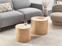 Set di 2 tavolini da caffè MANTI Marrone chiaro