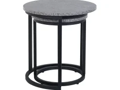 Set di 2 tavolini DIXIE Grigio effetto cemento