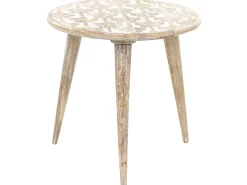 Set di 2 tavolini HURSI Legno di mango Marrone/Bianco