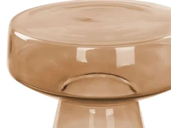 Set di 2 tavolini LAGUNA/CALDERA Vetro Marrone dorato