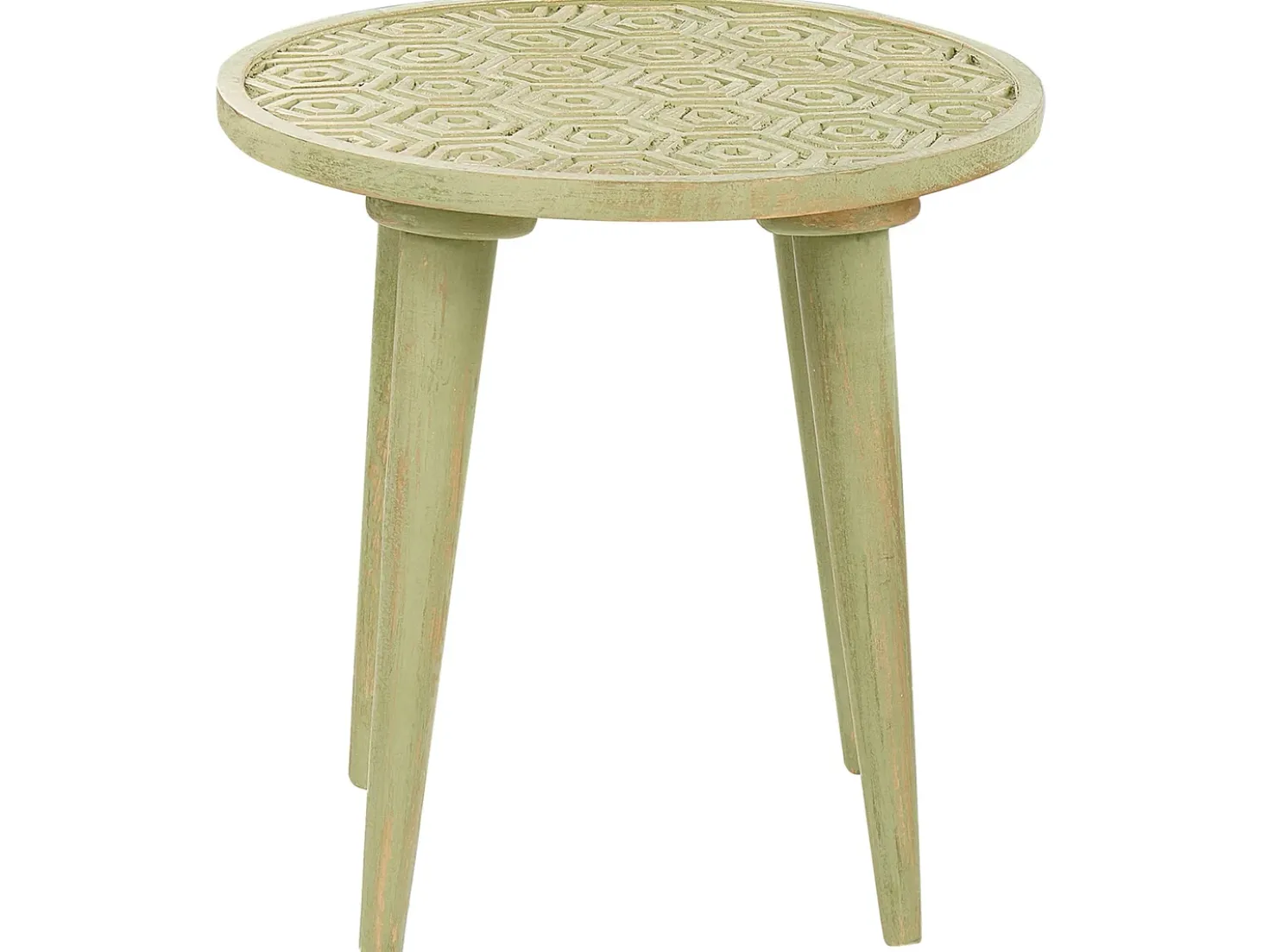 Set di 2 tavolini MAHARO Legno di mango Verde chiaro