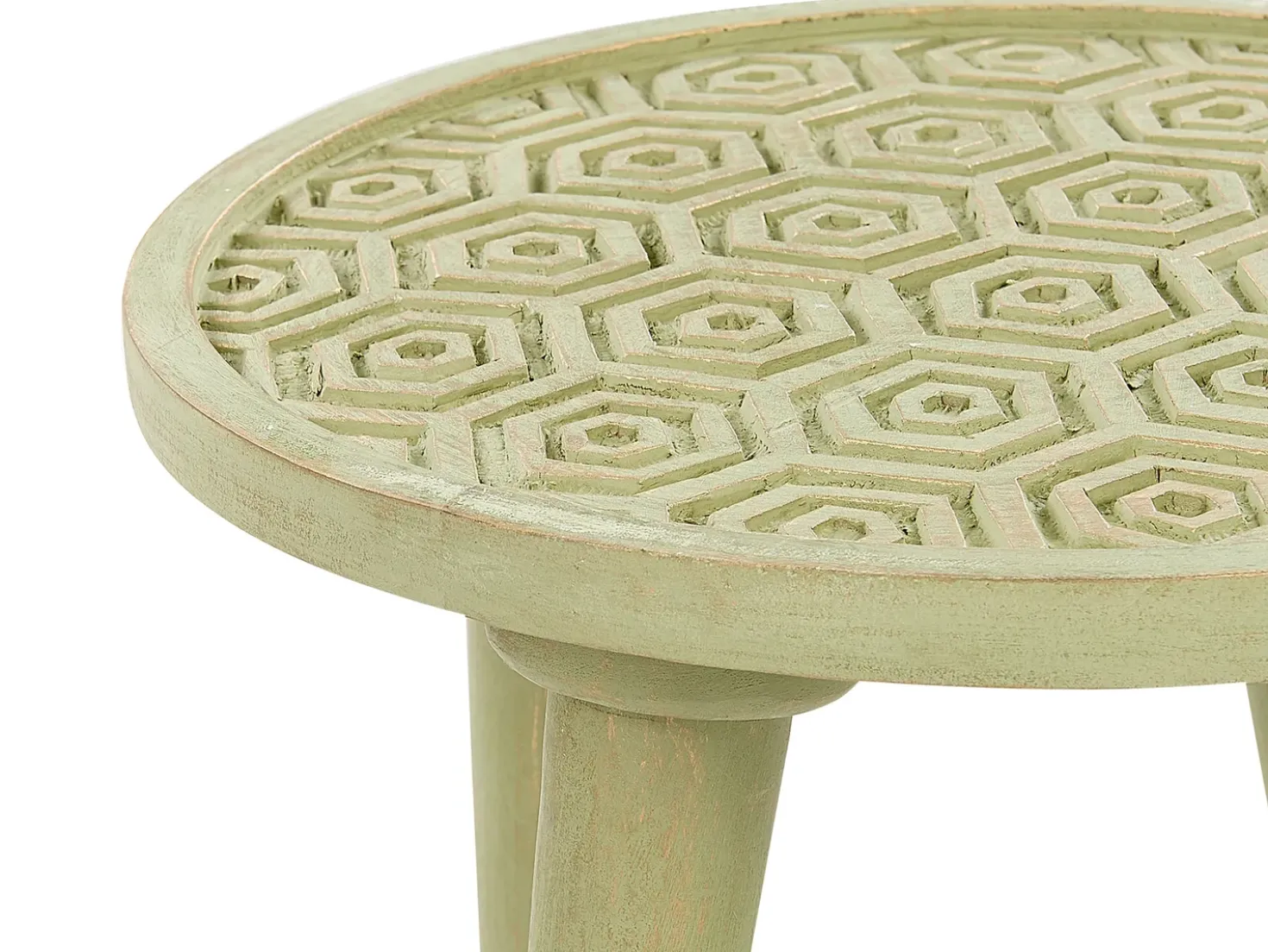 Set di 2 tavolini MAHARO Legno di mango Verde chiaro