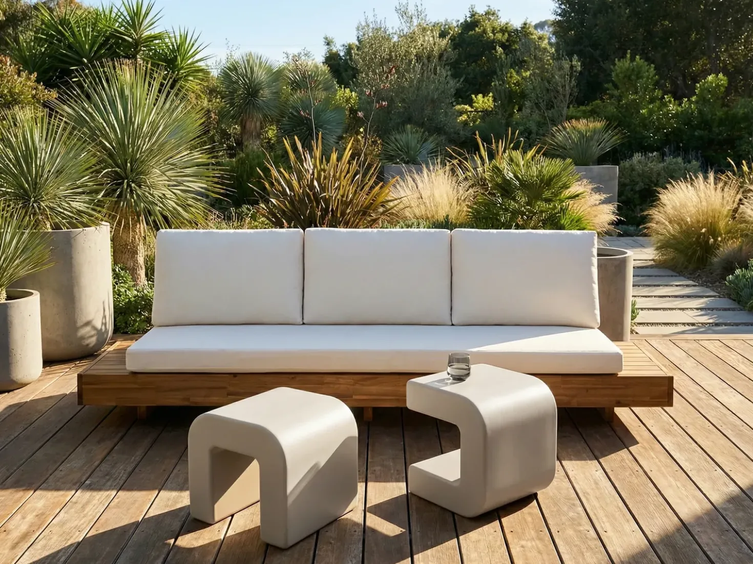 Set di 2 tavolini MOZIA Grigio chiaro