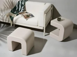 Set di 2 tavolini MOZIA Grigio chiaro