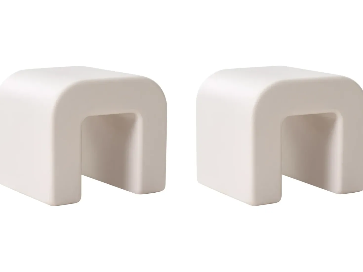 Set di 2 tavolini MOZIA Grigio chiaro