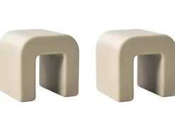 Set di 2 tavolini MOZIA Verde oliva Beige