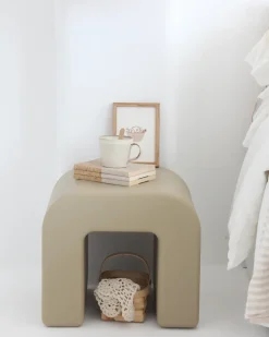 Set di 2 tavolini MOZIA Verde oliva Beige