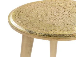 Set di 2 tavolini NARRA Legno di mango Oro