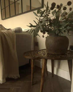 Set di 2 tavolini RANJA Legno di mango Marrone