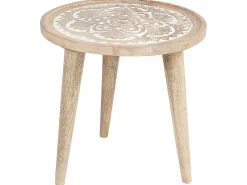 Set di 2 tavolini SAKITA Legno di mango Marrone/Bianco