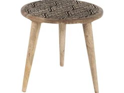 Set di 2 tavolini SHARMA Legno di mango Marrone/Nero