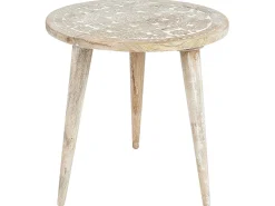 Set di 2 tavolini UDAY Legno di mango Bianco