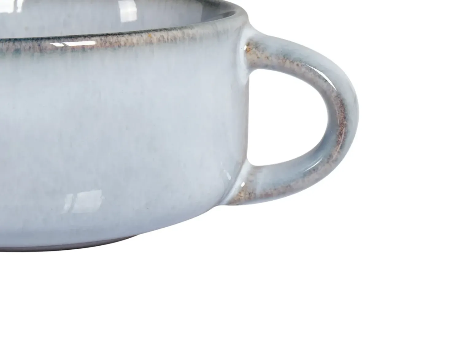 Set di 4 tazze con piattini JUNIPER Gres porcellanato Azzurro
