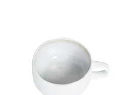 Set di 8 tazze con piattini SESAME Gres porcellanato Bianco sporco