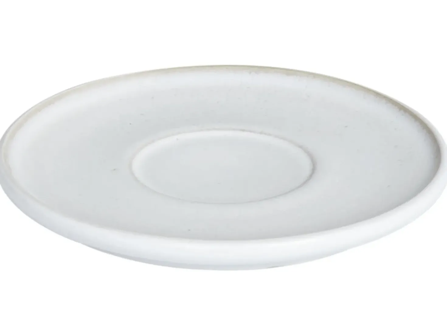 Set di 4 tazze con piattini SESAME Gres porcellanato Bianco sporco