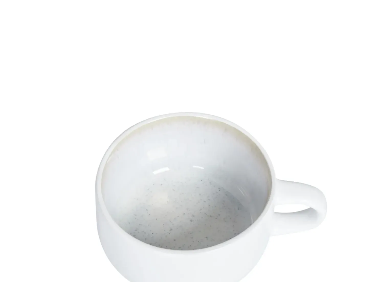 Set di 4 tazze con piattini SESAME Gres porcellanato Bianco sporco