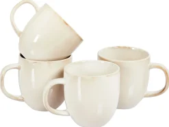 Set di 4 tazze GINSENG Gres porcellanato Beige chiaro