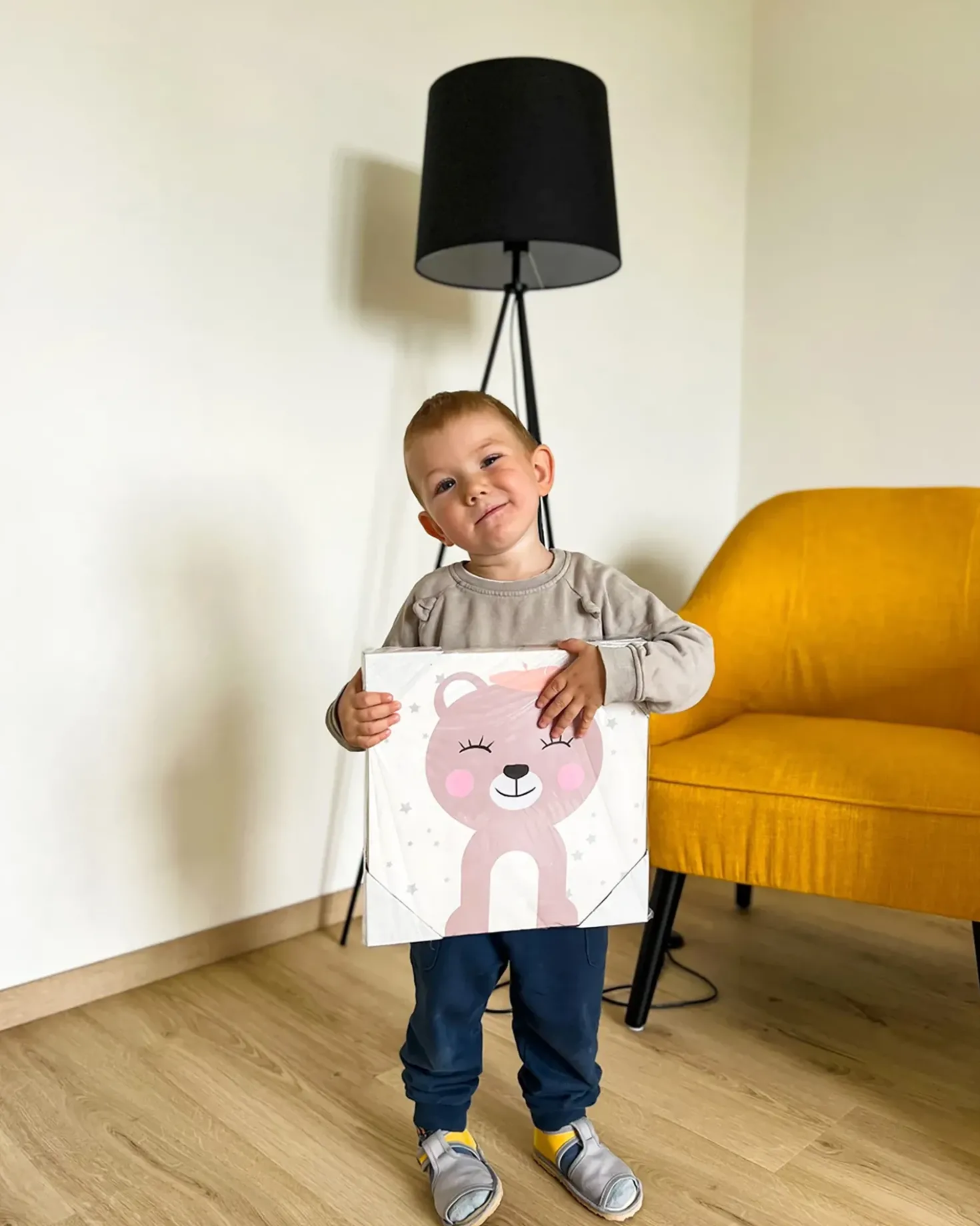 Set di 4 tele BOMBI Motivo per bambini 30 x 30 cm Multicolore