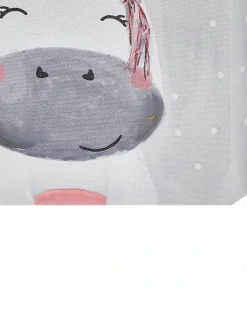 Set di 3 tele TIMIA Motivo animale 30 x 30 cm Grigio