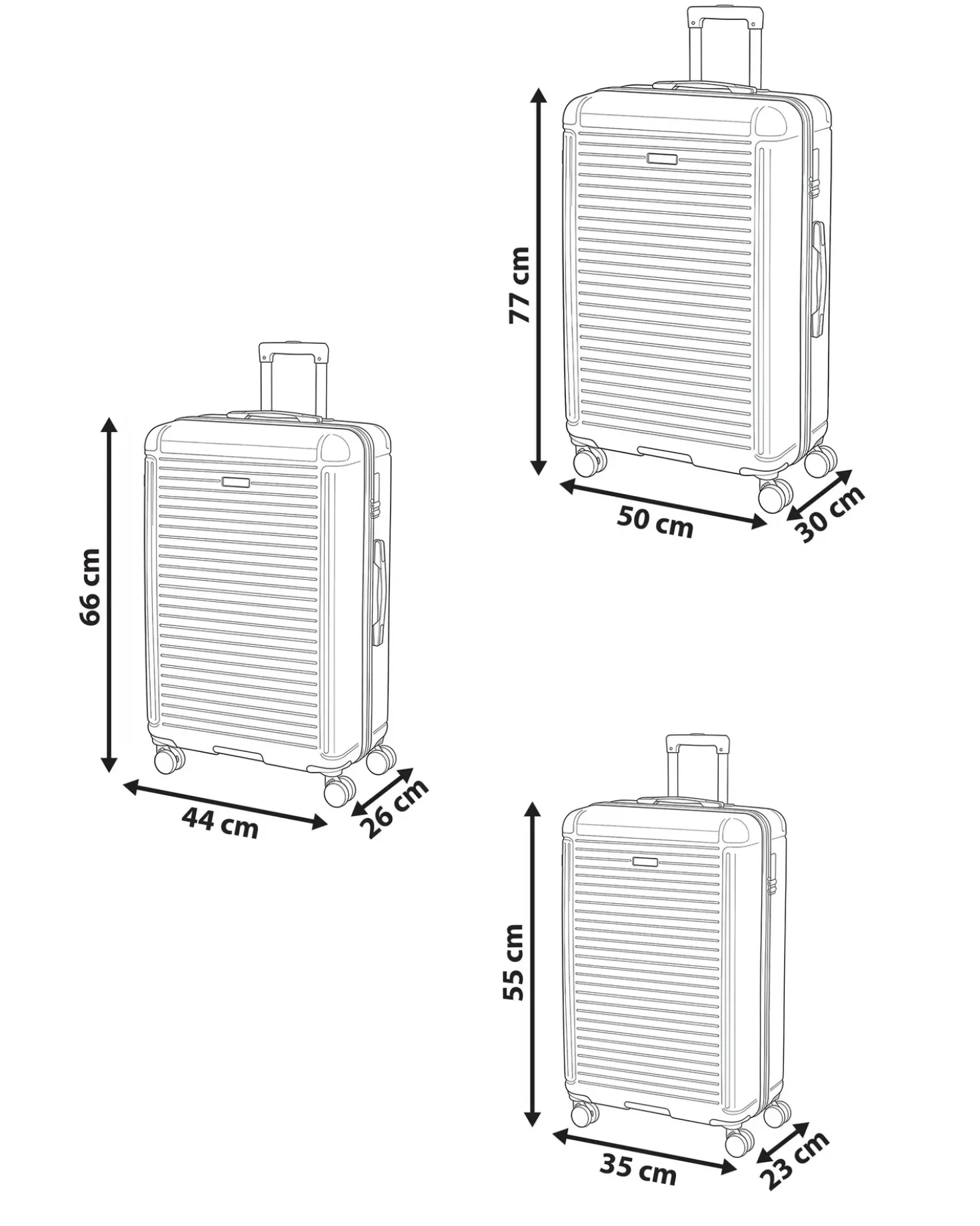 Set di 3 valigie rigide MYNTIS Rosa