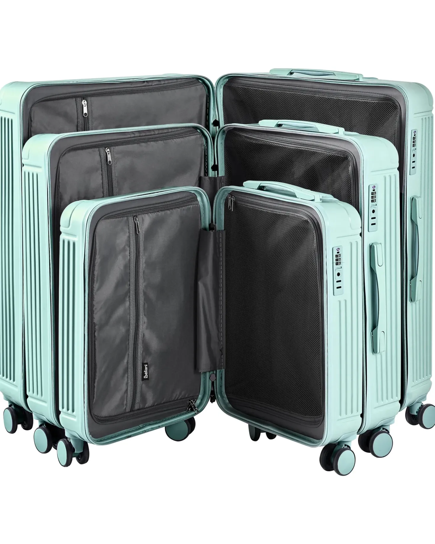 Set di 3 valigie rigide MYNTIS Verde menta