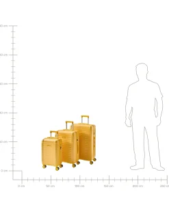 Set di 3 valigie rigide MYNTIS Giallo