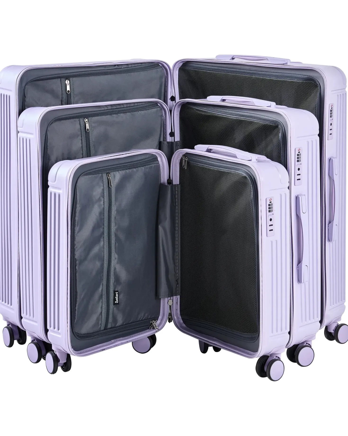 Set di 3 valigie rigide MYNTIS Viola