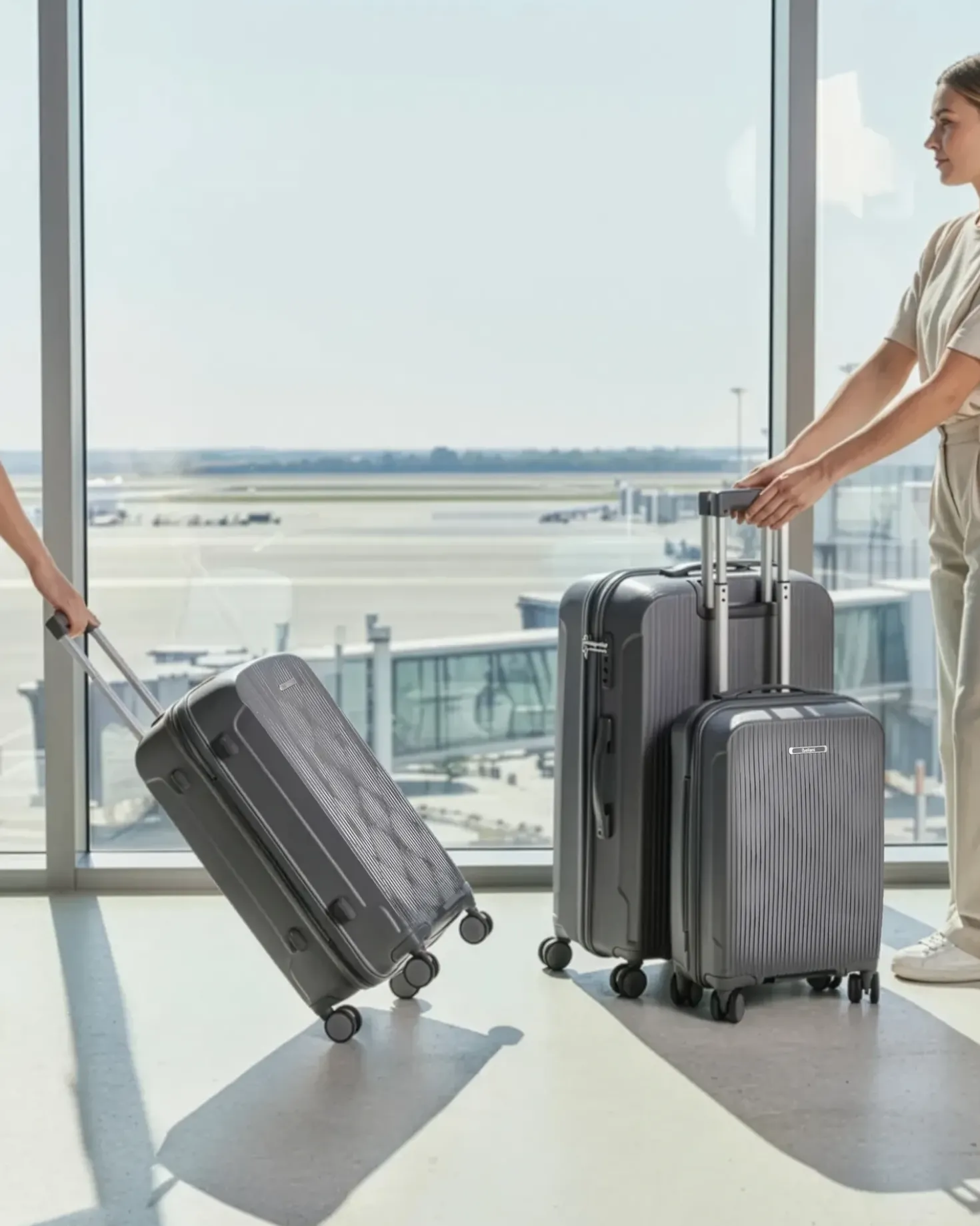 Set di 3 valigie rigide TONSAI Grigio scuro