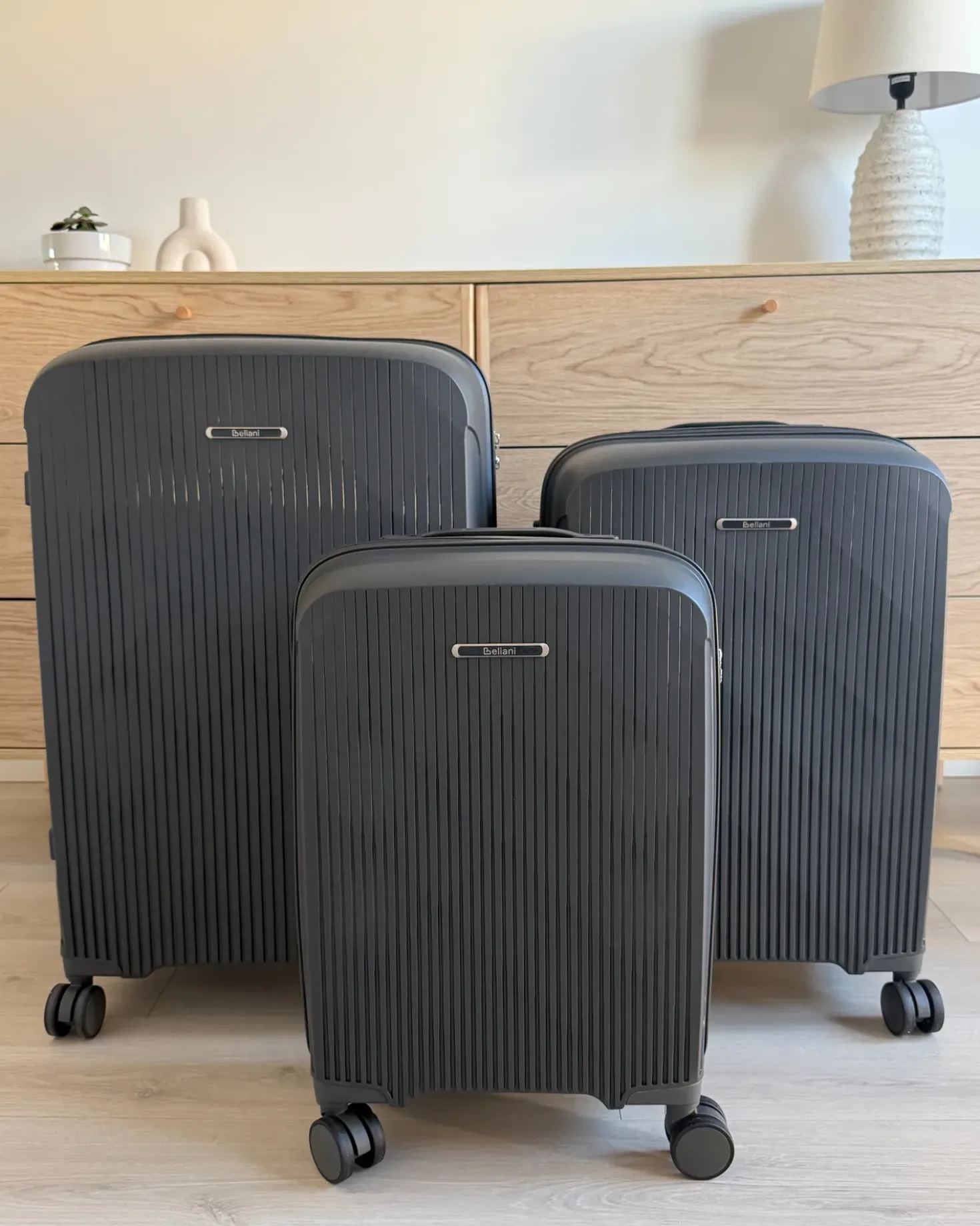 Set di 3 valigie rigide TONSAI Grigio scuro
