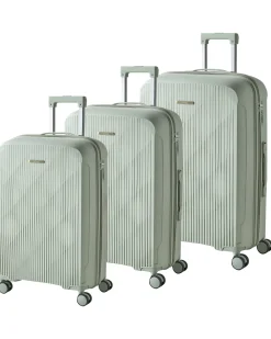 Set di 3 valigie rigide TONSAI Verde chiaro