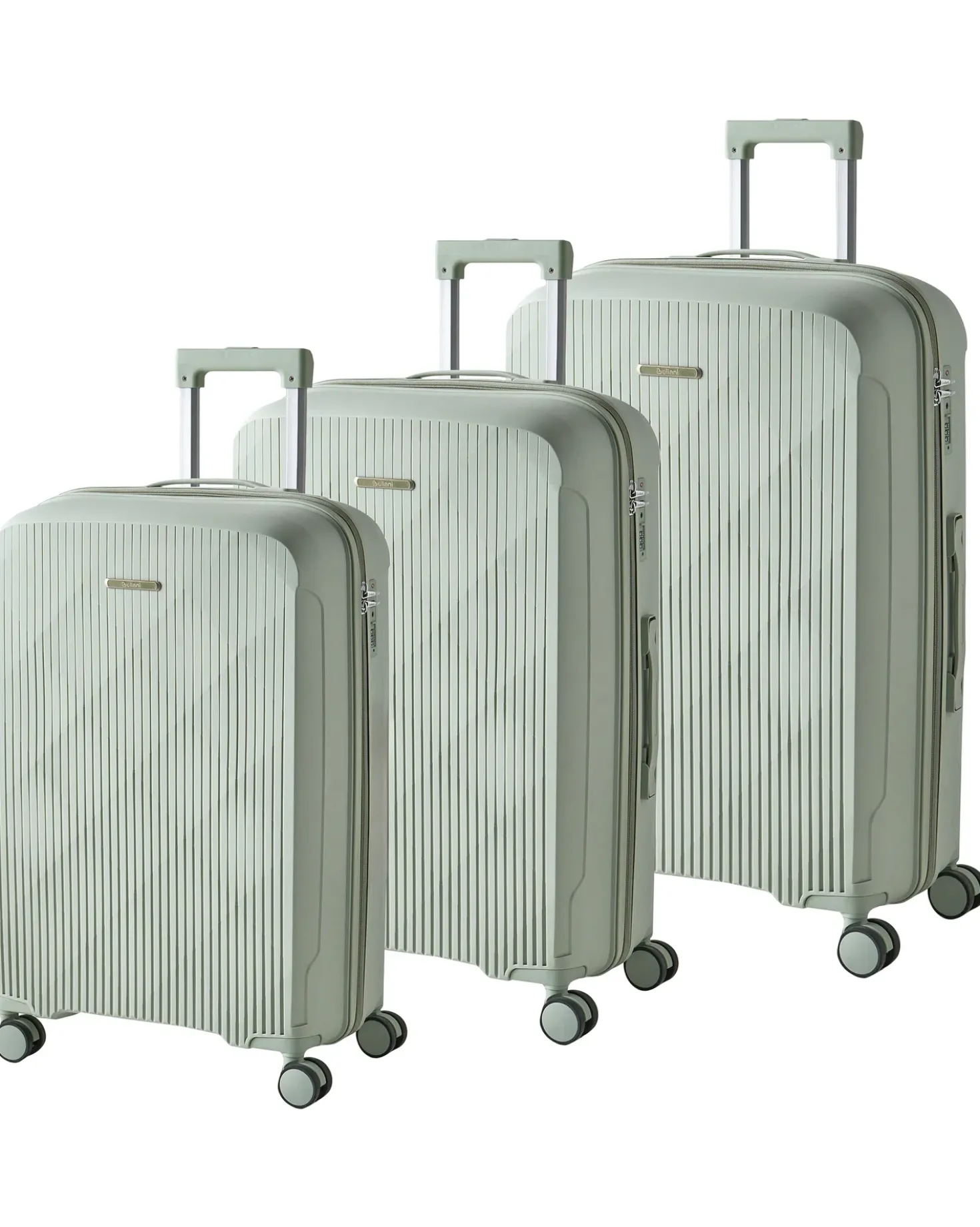 Set di 3 valigie rigide TONSAI Verde chiaro