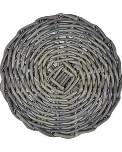 Set di 3 vasi da fiori in vimini NIKITI Rattan sintetico (PE) 29/35/40 cm Tortora
