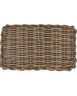Set di 2 vasi da fiori in vimini ORMOS Rattan sintetico (PE) 53/59 cm Marrone