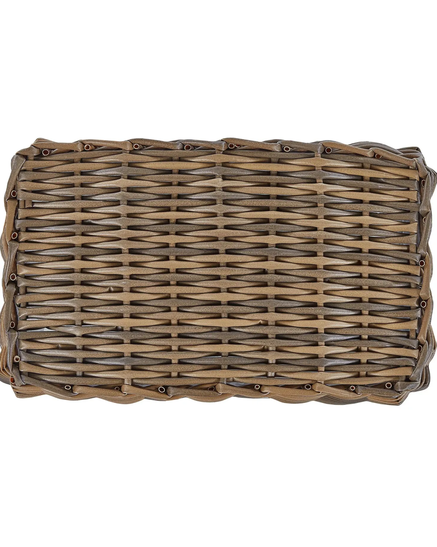Set di 2 vasi da fiori in vimini ORMOS Rattan sintetico (PE) 53/59 cm Marrone