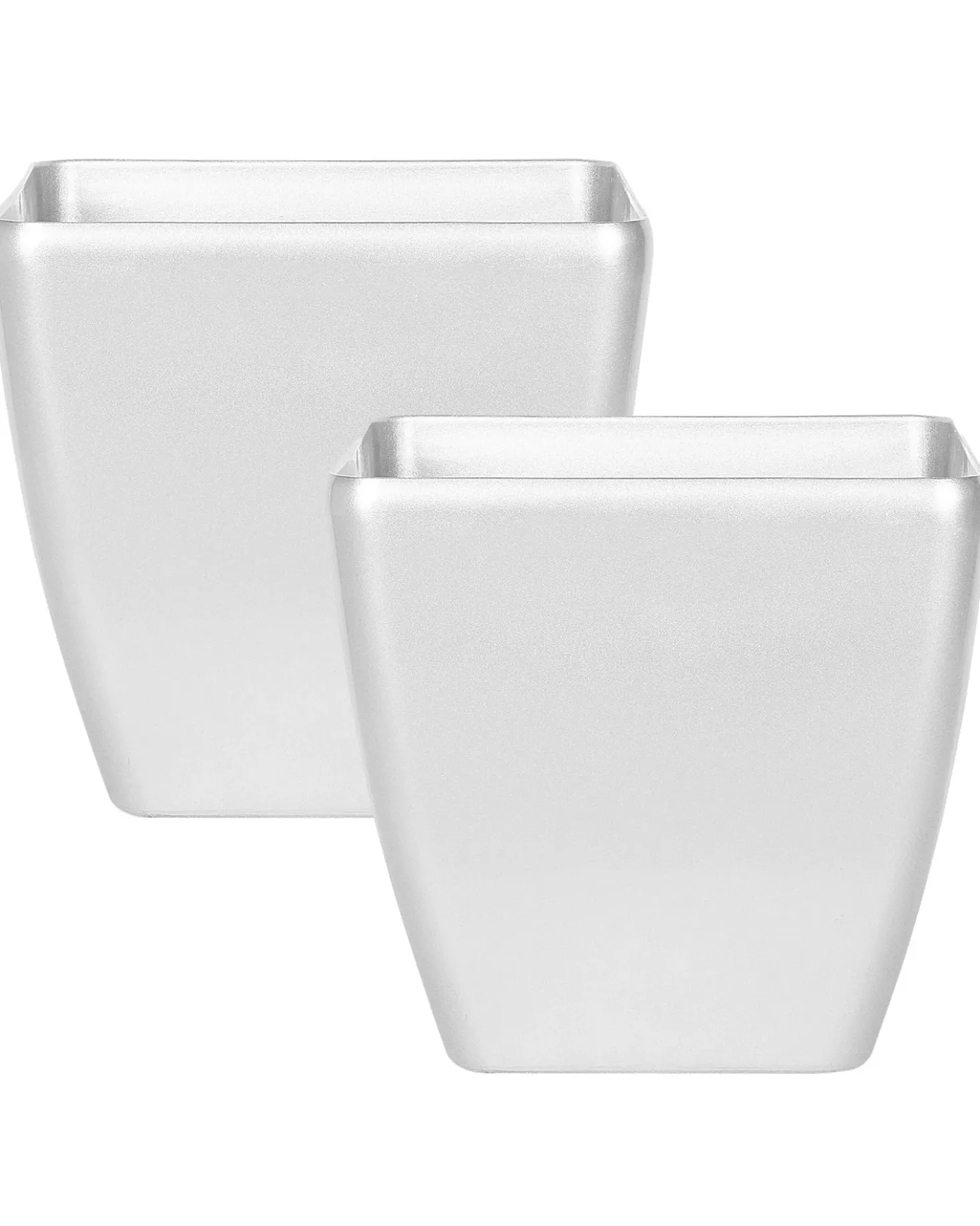 Set di 2 vasi per piante ASTRAS 50 cm Argento