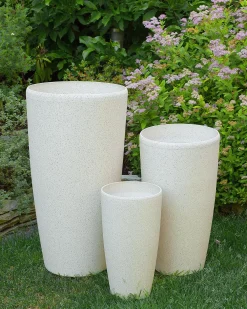 Set di 2 vasi per piante ABDERA 31 cm Beige chiaro