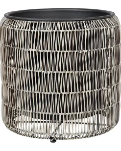 Set di 2 vasi per piante BRODIEA Rattan sintetico (PE) 26/45 cm Marrone chiaro