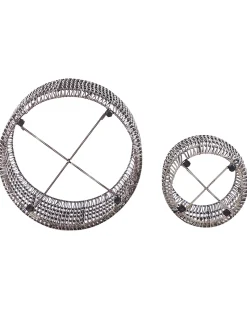 Set di 2 vasi per piante BRODIEA Rattan sintetico (PE) 26/45 cm Marrone chiaro