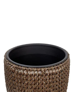 Set di 3 vasi per piante BERBERIS Rattan sintetico (PE) 34/45 cm Marrone scuro