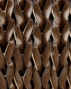 Set di 3 vasi per piante BERBERIS Rattan sintetico (PE) 34/45 cm Marrone scuro