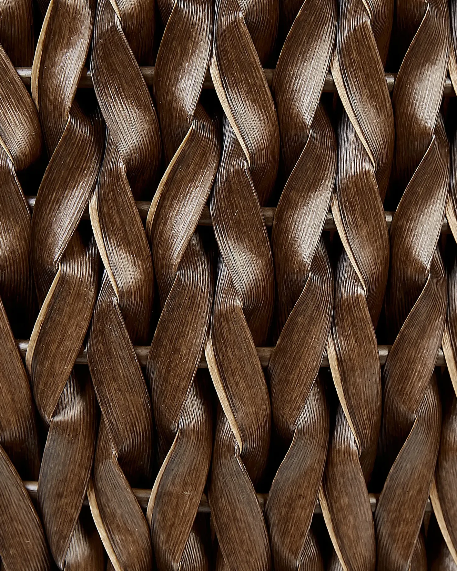 Set di 3 vasi per piante BERBERIS Rattan sintetico (PE) 34/45 cm Marrone scuro