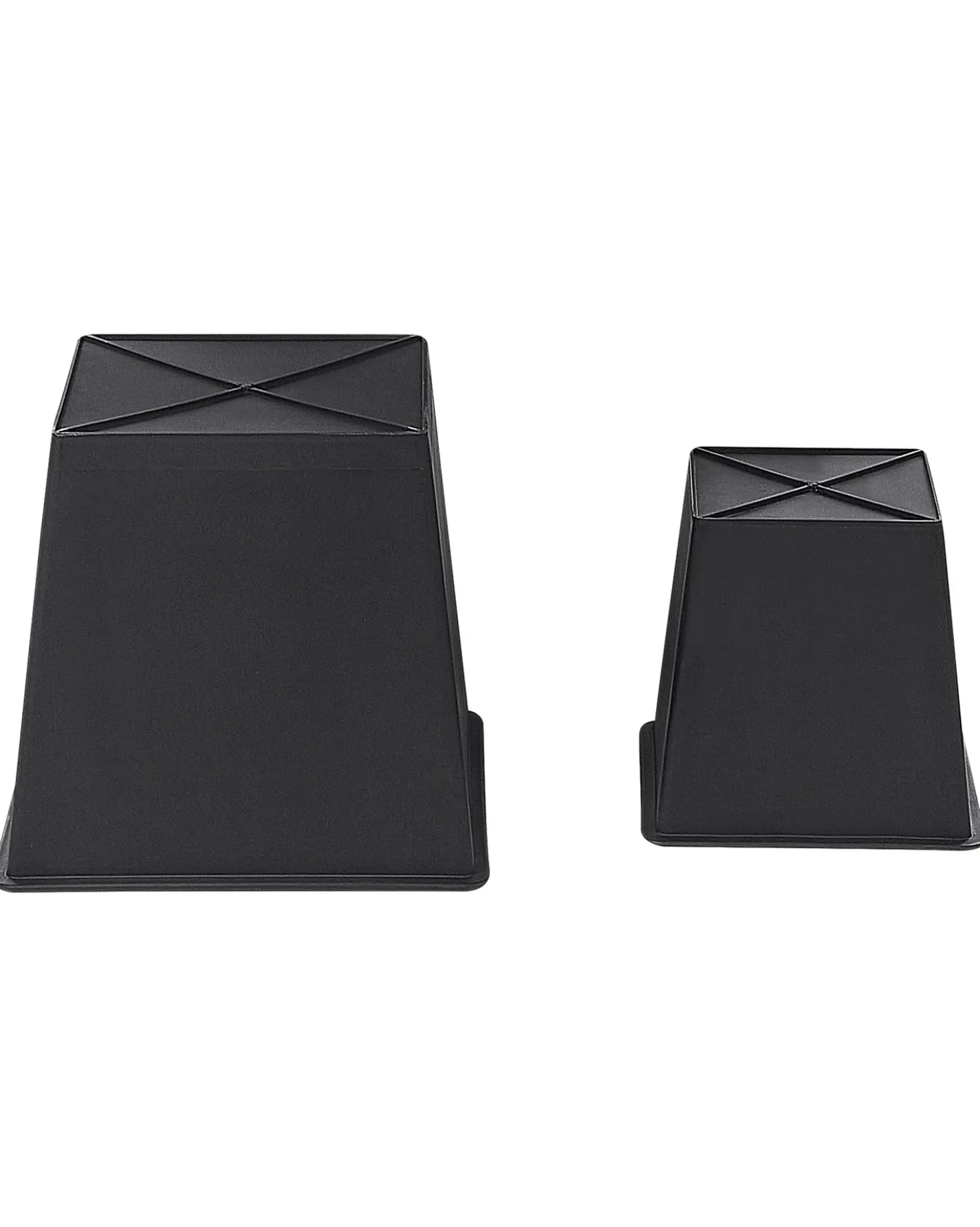 Set di 2 vasi per piante BERBERIS Rattan sintetico (PE) 34/45 cm Nero