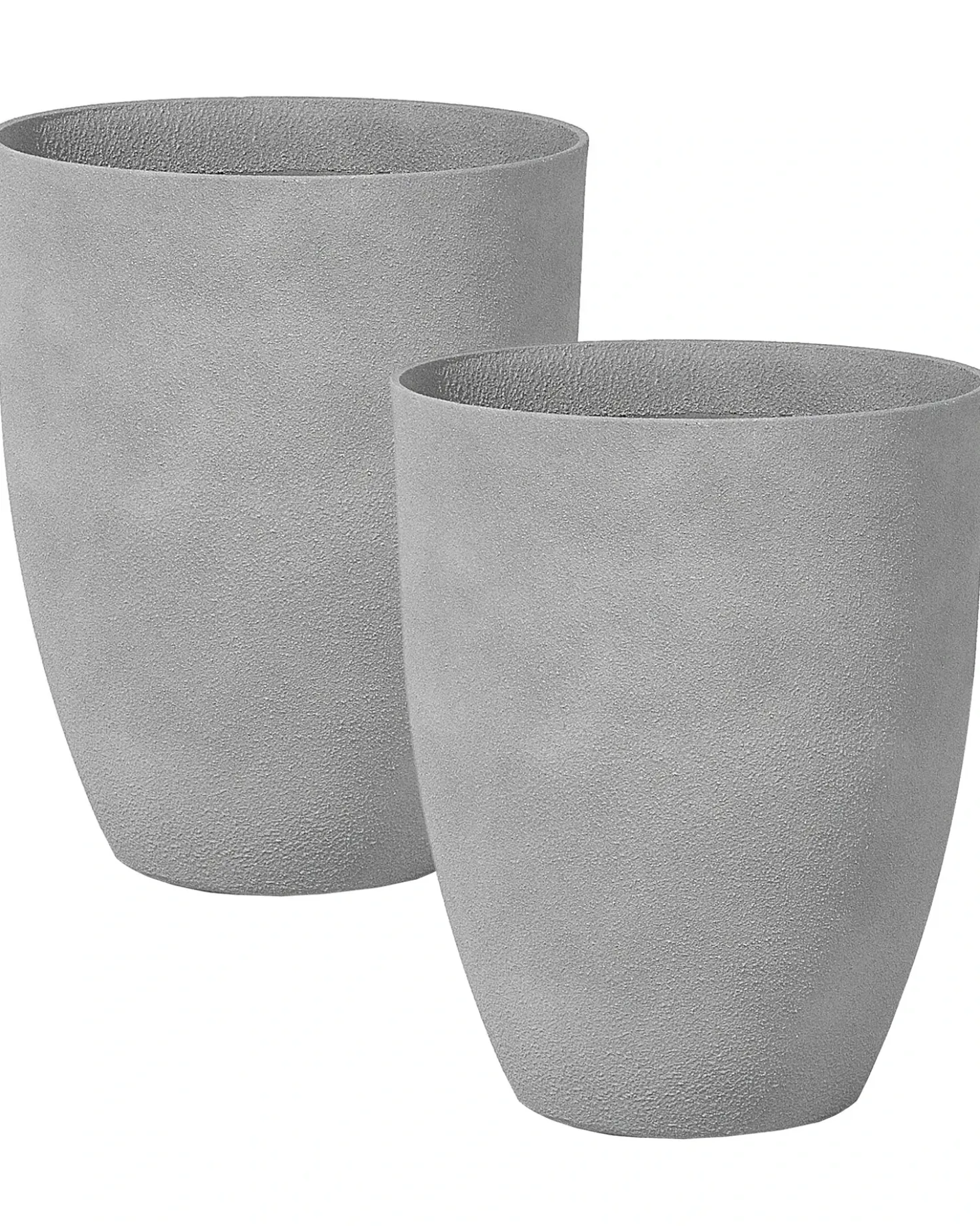 Set di 2 vasi per piante CROTON 43 cm Grigio