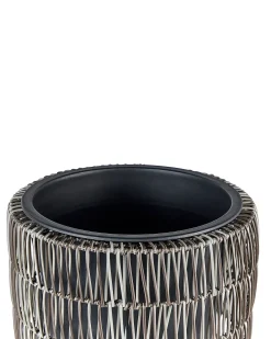 Set di 2 vasi per piante CHELONE Rattan sintetico (PE) 26/34 cm Marrone
