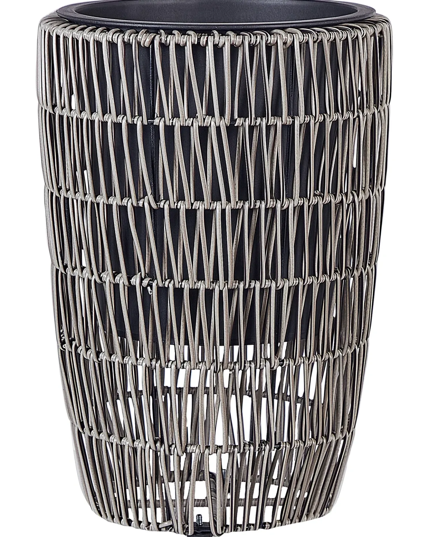 Set di 2 vasi per piante CHELONE Rattan sintetico (PE) 26/34 cm Marrone