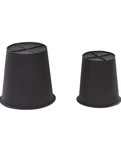 Set di 2 vasi per piante CHELONE Rattan sintetico (PE) 26/34 cm Marrone