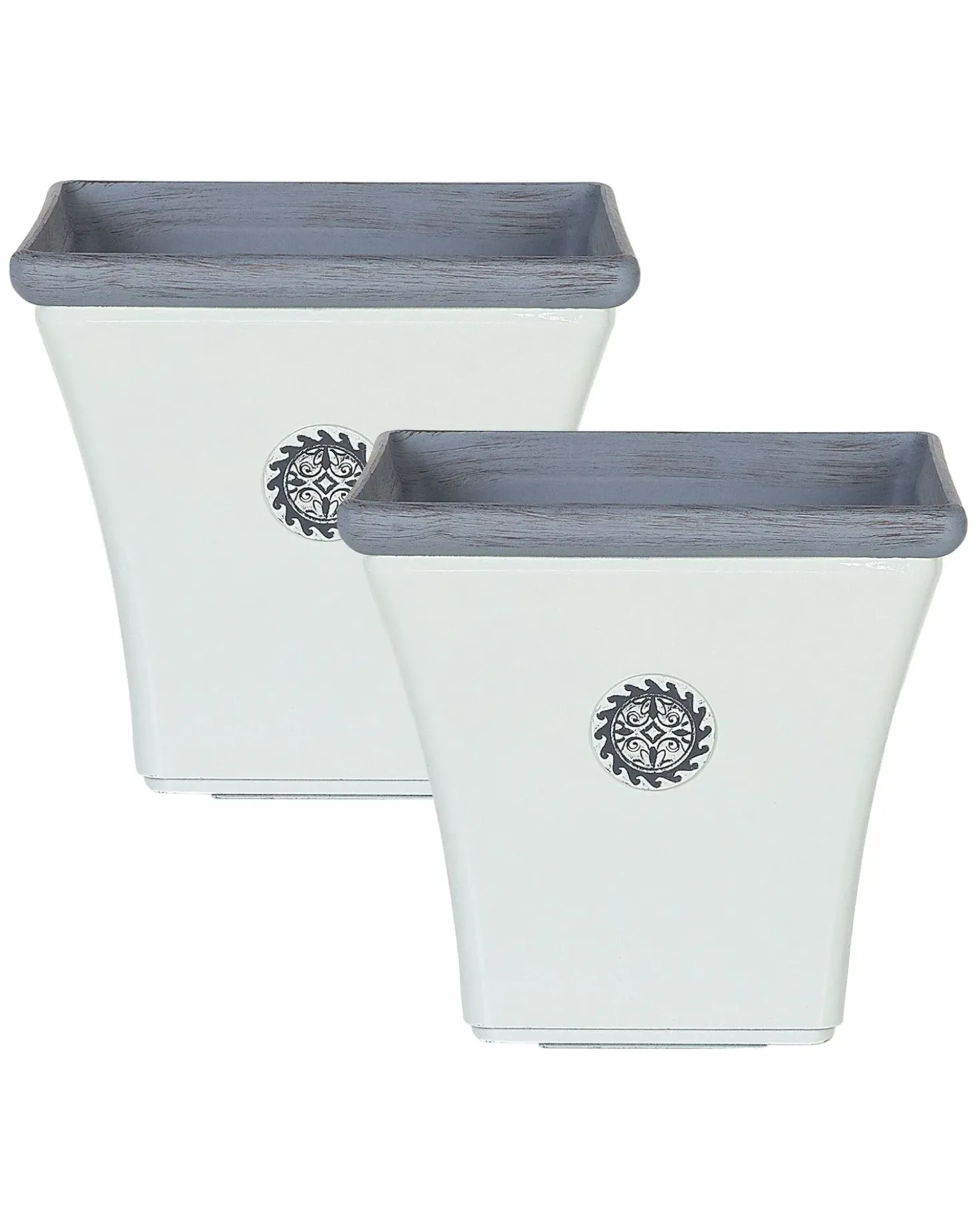 Set di 2 vasi per piante ELATEIA 32 cm Bianco