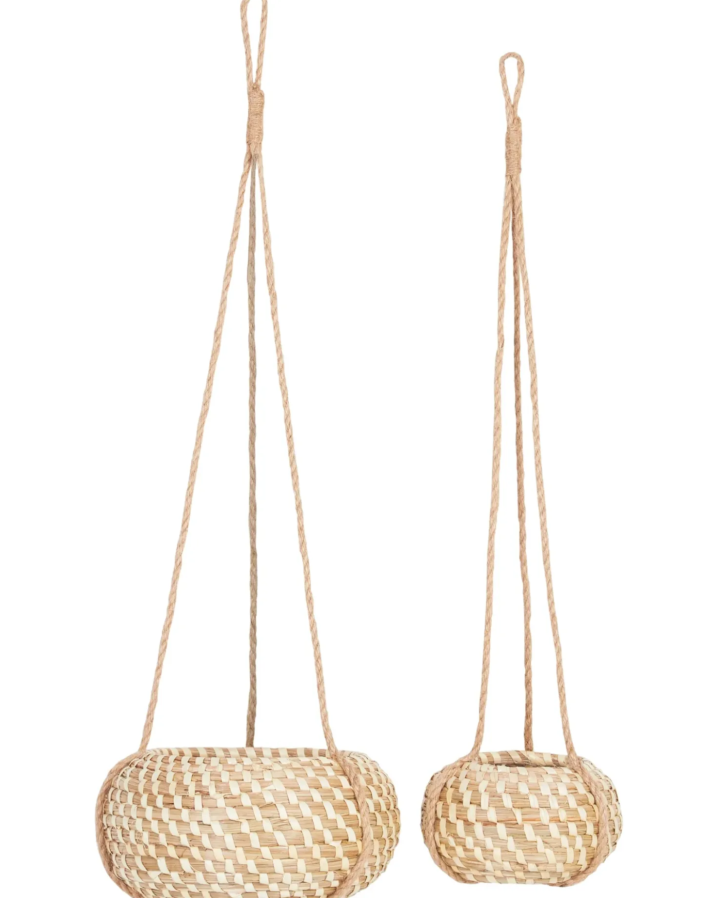 Set di 2 vasi per piante REMORA Alghe marine 22/14 cm Naturale